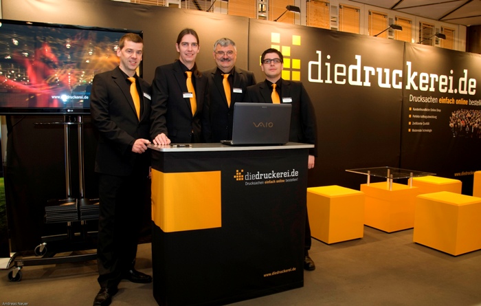 Messestand des Onlineshops von diedruckerei.de